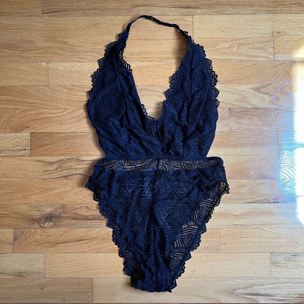 Black lace bodysuit